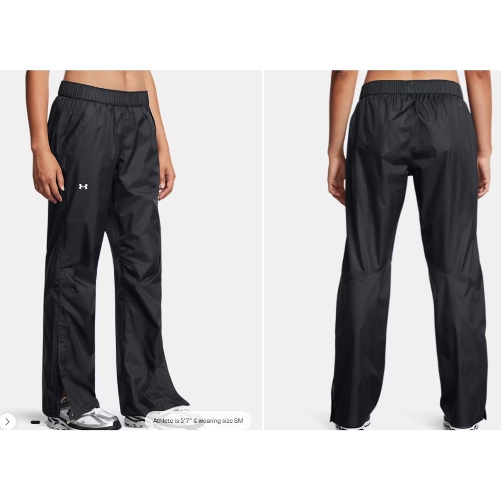 Under Armour Women's Size Large StormProof Cloudstrike Rain Pants Black - Picture 2 of 15